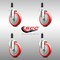 Service Caster 5 Inch 316SS Red Polyurethane Swivel 1-1/8 Inch Expanding Stem Caster Set SCC SCC-SS316EX20S514-PPUB-RED-118-4 - alternate 3
